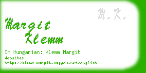 margit klemm business card